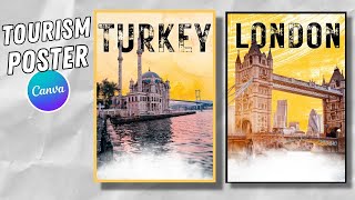 Design a Vintage Tourism Poster in Canva - Step by Step Tutorial