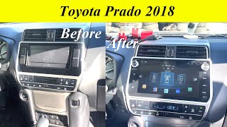 Installation: Toyota Prado 2018/Landcrusier 2023+10.1inch Capacitive Multi-touch Screen Car Radio