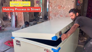 Incredible Big Steel Trunk Making Process | Giant Storage Trunk Box Manufacturing in Street