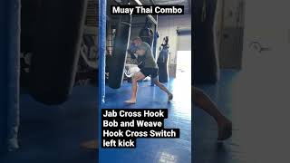 Muay Thai Combo on the Heavy Bag