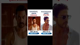 Dangal vs Pathaan movie Day9 Lifetime India nett collection || #shorts #khan