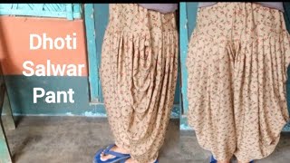 Dhoti salwar cutting and stitching//DIY dhoti pant// Easy cutting and stitching