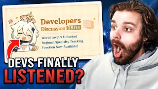 World Level 9 Confirmed, Regional Specialty Tracker, & MORE! | Genshin Impact 5.0 Dev Notes Reaction