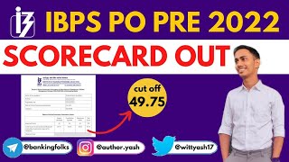 MY IBPS PO PRE 2022 SCORECARD | MY SCORE?? #ibpspo #ibpspomains2022 #ibps