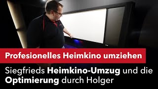 Ein professionell geplantes und selbst gebautes Heimkino zieht um. Holger hat es jetzt optimiert.