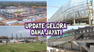 TEPAT WAKTU! PROGRES SUDAH 58 %! Update Stadion Gelora Daha Jayati! Rumput,Tribun,Space Frame, Fasad