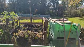 Turning the compost Oct 24