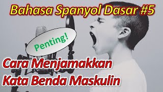 Bahasa Spanyol Dasar #5 Cara Menjamakkan Kata Benda Maskulin