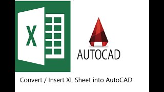 Method 1, How to convert / Insert #xl sheet into #autocad  (2 Mnts) "Siraj Muhammad".