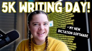 nanowrimo writing vlog | 5k word day, new dictation tool and technical difficulties (nano day 15)