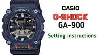 Casio G-Shock GA-900 full setting instructions