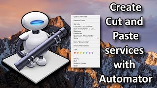 macOS : Create CUT and PASTE Services with Automator