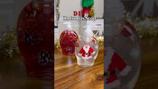 DIY CHRISTMAS SOAP 🎅🏻🫧 This easy holiday decor is perfect for the kitchen or bathroom! #christmas