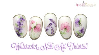 WATERCOLOR NAIL ART TUTORIAL | BY NAILS QUEEN ID