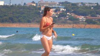 Girls on the beach, Fos-sur-Mer today.