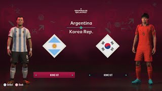 FIFA 23 | COPA MUNDIAL QATAR 2022 | ARGENTINA VS KOREA DEL SUR | 4K 60FPS | PS5