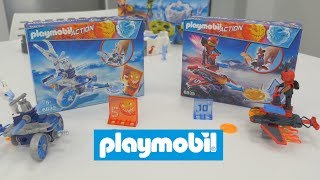 Playmobil Androïde de feu (6835) + Robot de glace (6832) avec lance-disques