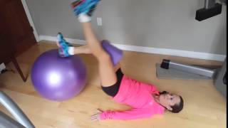 Single Leg Swiss Ball Hip Extension with Knee Flexion- Alternating