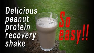 Easy protein recovery shake! Delicious peanut butter milkshake