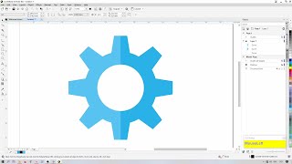 Corel Draw Tutorial - Create Setting Flat Icon