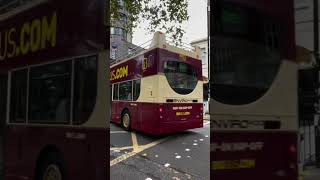 Sightseeing bus outside London Euston station October 24