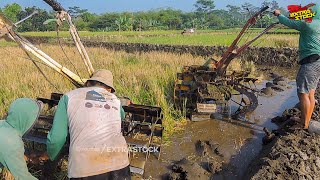 2 Traktor Sawah Nyingkal Tanah Bareng