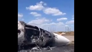 Wreckage of Su-34 At Morozovsk Airbase