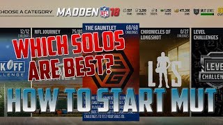 Which Solos Should You Do First? - How To Start MUT | Madden 18 Ultimate Team Tips