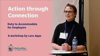 Duty to Accommodate for Employers | Lara Apps | Action through Connection