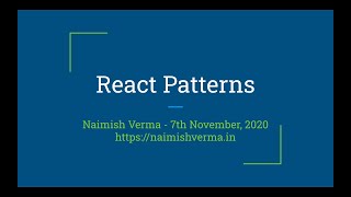 React Patterns Session