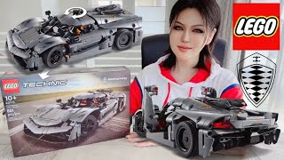 🩶 LEGO Technic Koenigsegg Jesko Absolut Grey Hypercar (42173) Speed Build | Abbi Happy