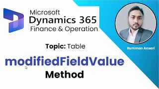 modifiedFieldValue - Table Method - D365 F&O - X++ Code