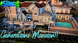 Huge Generations Family Mansion!! 💛|| Building Newcrest (Finale!!) || Sims 4 Speed Builds || No CC