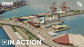 Cities: Skylines Harbor in Action | Magayon Cargo Hub & Container Port