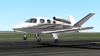 Flight Simulator  X-Plane   CirrusJet SF50 lands at KGRF