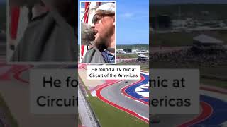 He found a TV mic at Circuit of the Americas #formula1 #f1 #f1memes #f1driver #racing