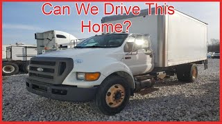 Can We Get A Salvage Auction Medium Duty F-750 Running and Drive it Home From Ohio? Here We Go!