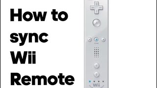 How to sync a wii Remote|Simple and Easy!