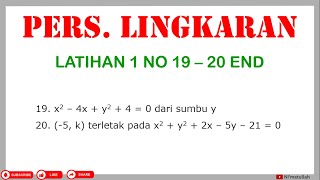 Pembahasan Soal-soal Persamaan Lingkaran yang Sering Muncul di Ujian No 19 - 20 End | Matematika SMA