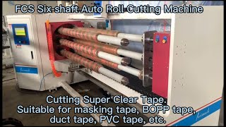 FCS Roll Cutting Machine 1.3M/1.6M PVC /BOPP /Duct Tape/ Masking Tape /Protection Film Cutter