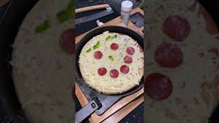 Cooking a pizza in a cave