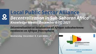 Décentralisation et localisation en Afrique subsaharienne: Mali (Daouda Coulibaly)