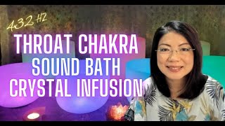 Throat Chakra Sound Bath Healing | 432Hz | Crystal Singing Bowls | Blue Lace Agate Infusion (6)