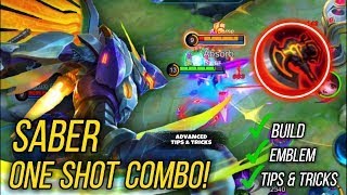 BEST BUILD FOR SABER / ONE SHOT COMBO KILL / MASSIVE DAMAGE