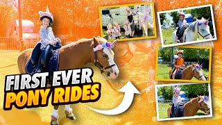 Triplets 1st ever Pony ride | Will they love or hate it?