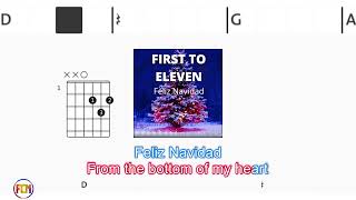 FIRST TO ELEVEN Feliz Navidad FCN GUITAR CHORDS & LYRICS