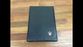 Rolex Black Leather Passport Wallet 68.08.03