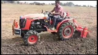 Kubota 27 hp tractor demo with Kubota krx101d rotary कुबोटा 27 hp वर कुबोटा रोटर 4 फूट