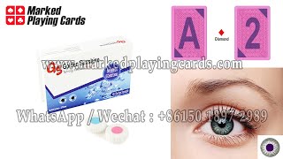 Infrared contact lenses to read luminous marked poker cards