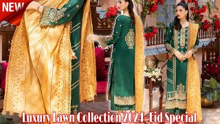 RAABI ZINNIA D-9💝 | LUXURY LAWN COLLECTION 2024 | Eid Special✨ | New Party Wears | New Arrivals🌸